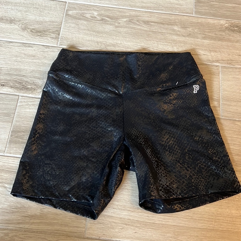 Victoria secret pink bicycle biker bike shorts stinky snake print